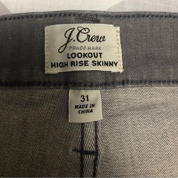 J. Crew “Lookout High Rise” Skinny Grey Jeans - Picture 3 of 11